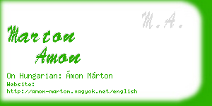 marton amon business card