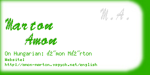 marton amon business card